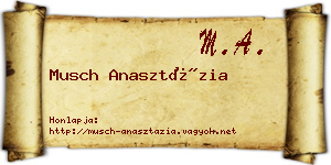 Musch Anasztázia névjegykártya